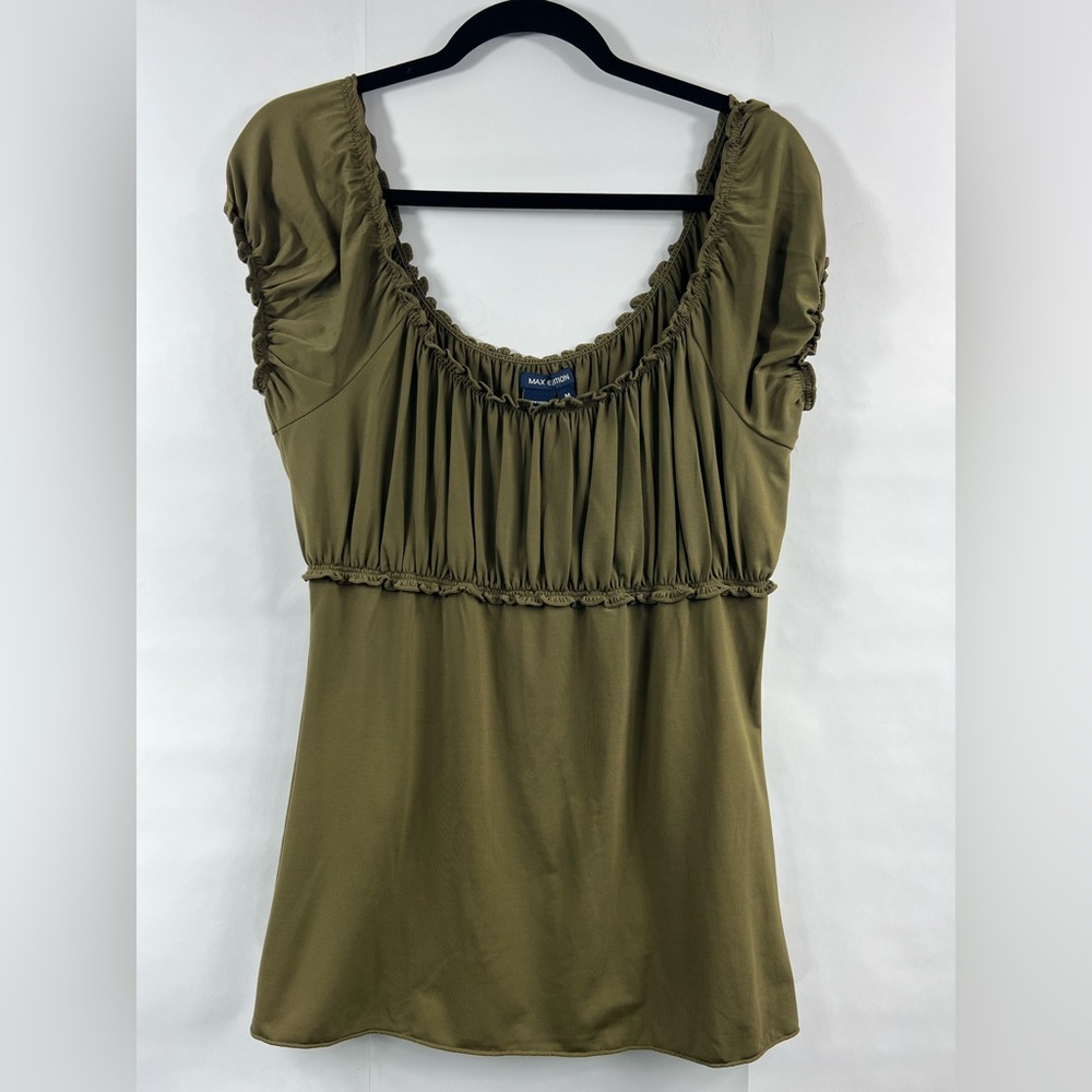 Max Edition Women’s Short Sleeve Whimsigoth Blouse Peasant Size M